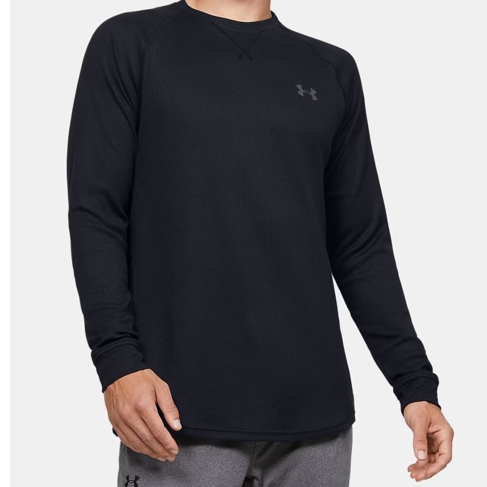 Under Armour Waffle Knit Long-Sleeve Crew Mens size Large Light Gorpcore Shirt